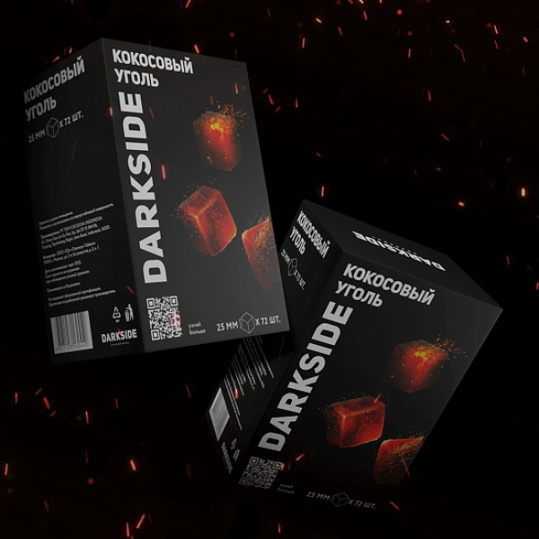 Уголь DARKSIDE CHARCOAL (BIG CUBE) 1KG 72 BRICKS в Севастополе