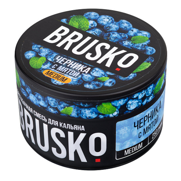Смесь BRUSKO ЧЕРНИКА С МЯТОЙ (MEDIUM) 250 гр в Севастополе