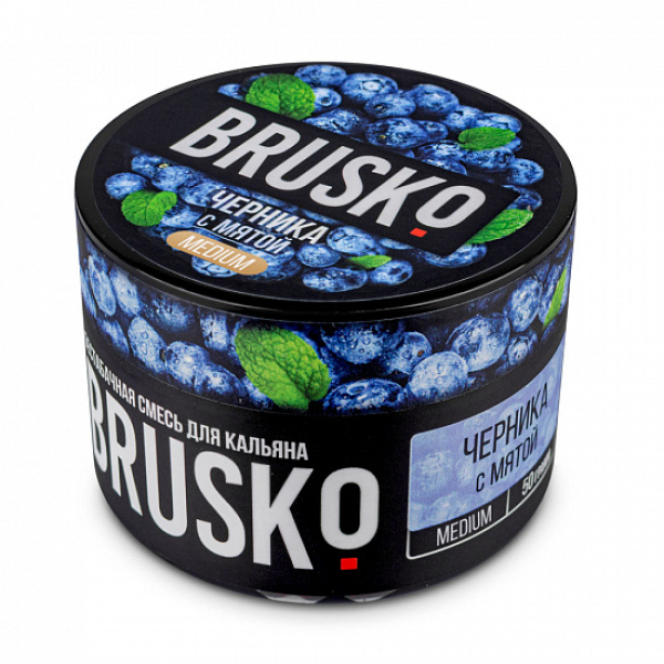 Смесь Brusko Medium Черника с мятой 50 грамм в Севастополе