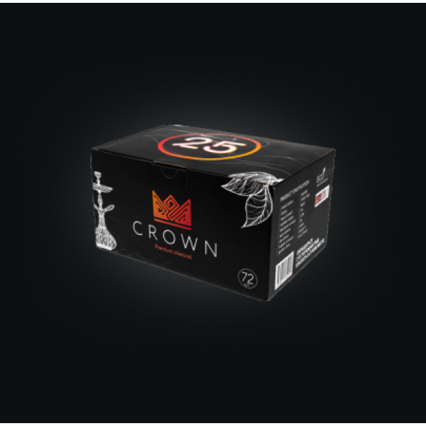 Уголь Crown 25 мм для кальяна (72 шт.) в Севастополе