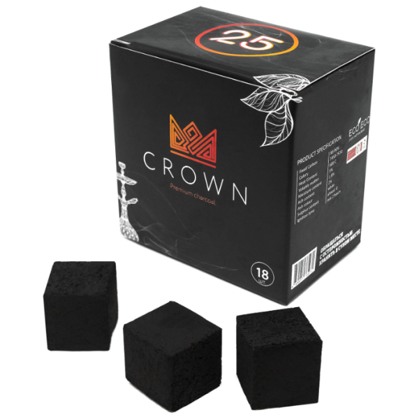 Кокосовый уголь Crown 25мм - 18 шт. в Севастополе