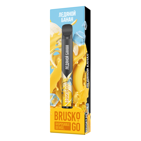 Одноразовая электронная сигарета Brusko Go Ледяной Банан 800 затяжек в Севастополе