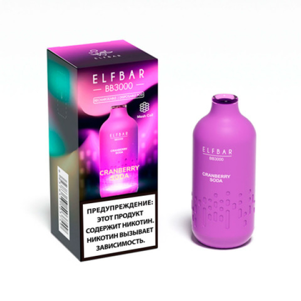 Elfbar BB3000 Клюквенная сода, 3000 тяг в Севастополе