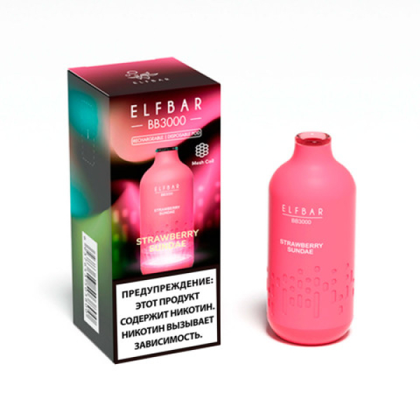 Elfbar BB3000 Мороженое с клубничным джемом, 3000 тяг в Севастополе