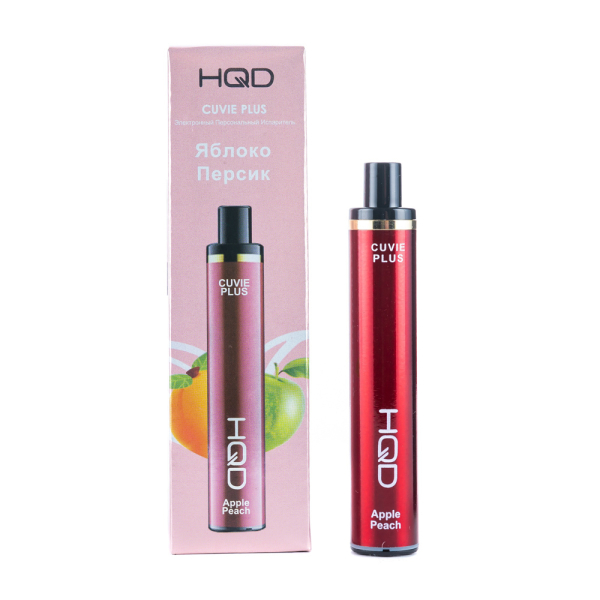 Одноразовая электронная сигарета HQD Cuvie Plus Apple Peach (Яблоко Персик) 1200 затяжек в Севастополе