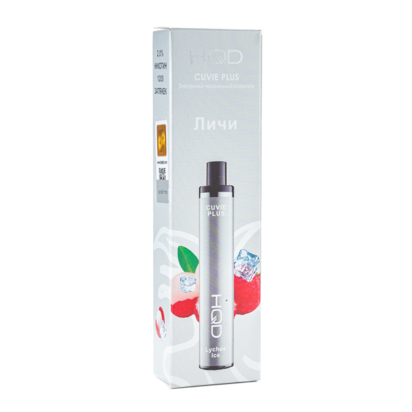 Одноразовая электронная сигарета HQD Cuvie Plus Lychee Ice (Личи Лёд) 1200 затяжек в Севастополе