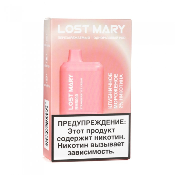 Lost Mary Strawberry Ice Cream Клубничное мороженное, 5000 тяг в Севастополе