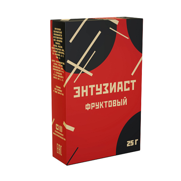 Табак ЭНТУЗИАСТ ФРУКТОВЫЙ 25 гр в Севастополе