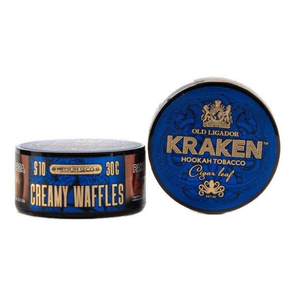 Табак Kraken Medium Seco Creamy Waffles (Сливочные вафли) 30 гр в Севастополе