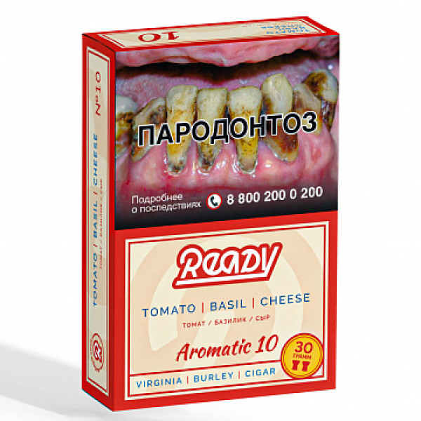 Табак READY №10 TOMATO BASIL CHEESE (Томат Базилик сыр) 30 гр в Севастополе