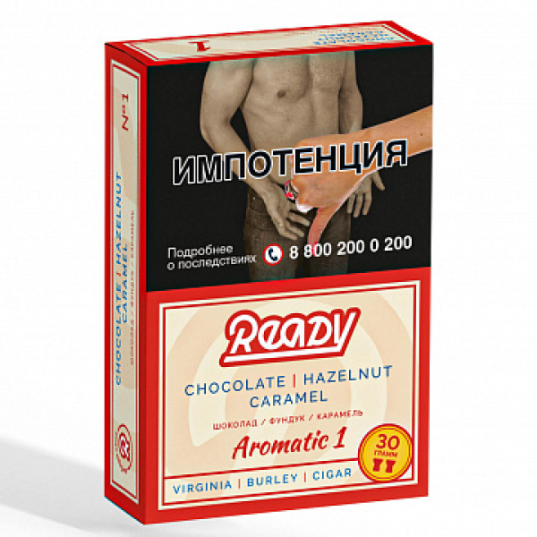 Табак READY №1 CHOCOLATE HAZELNUT CARAMEL (Шоколад Орех Карамель) 30 гр в Севастополе