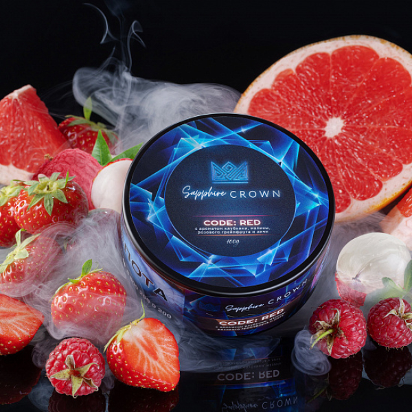 Табак Sapphire Crown Code red (Малина клубника) 100 гр в Севастополе