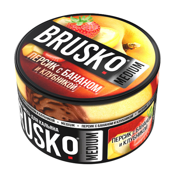 Смесь Brusko Персик с бананом и клубникой 250 гр в Севастополе