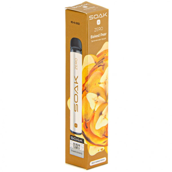 SOAK X ZERO Baked pear 1500 затяжек (без никотина) в Севастополе