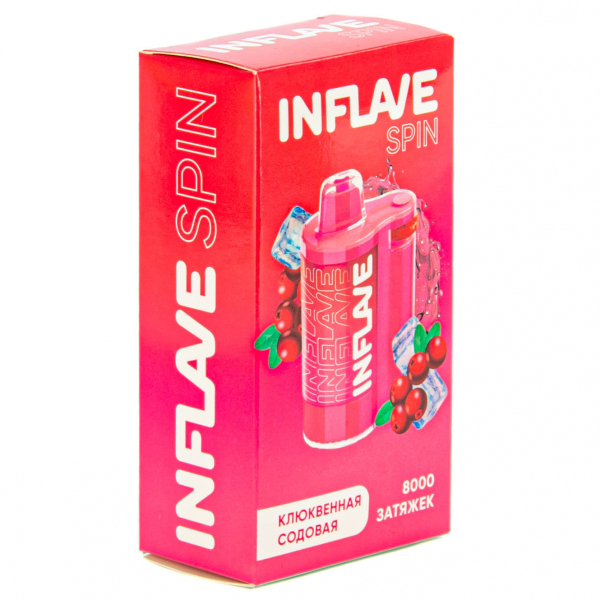 INFLAVE SPIN Клюквенная содовая (8000 затяжек) в Севастополе