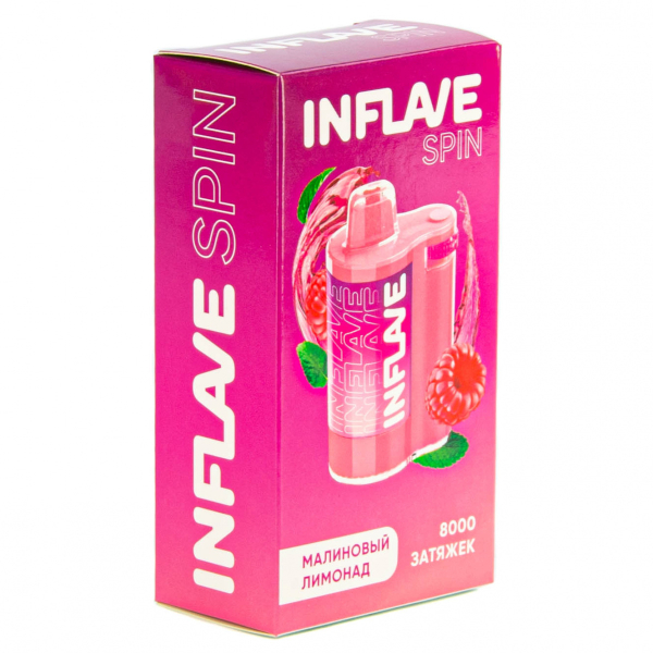 INFLAVE SPIN Малиновый лимонад (8000 затяжек) в Севастополе