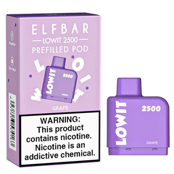 Картридж Elf Bar Lowit 2500 20 мг, 6 мл (Grape) в Севастополе