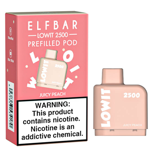 Картридж Elf Bar Lowit 2500 20 мг, 6 мл (Juicy Peach) в Севастополе