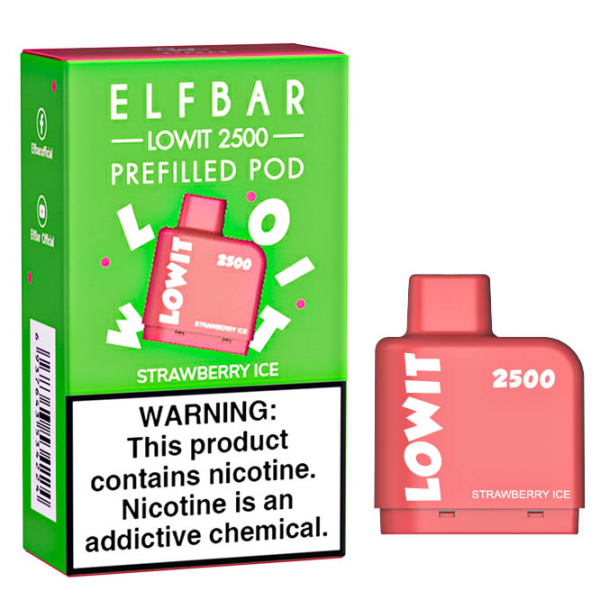 Картридж Elf Bar Lowit 2500 20 мг, 6 мл (Strawberry Ice) в Севастополе