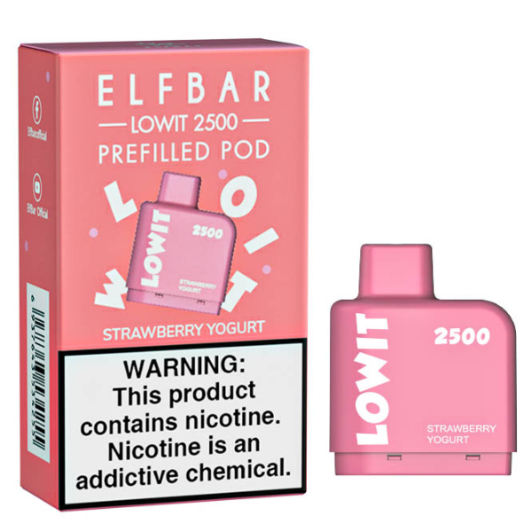 Картридж Elf Bar Lowit 2500 20 мг, 6 мл (Strawberry Yogurt) в Севастополе