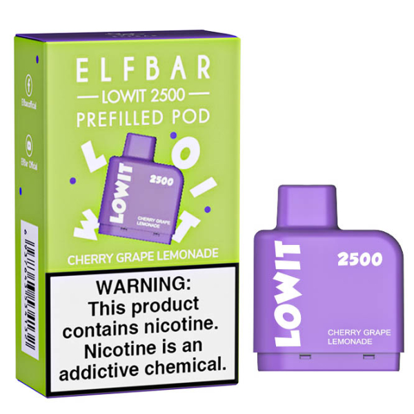 Картридж Elf Bar Lowit 2500 20 мг, 6 мл (Cherry Grape Lemonade) в Севастополе