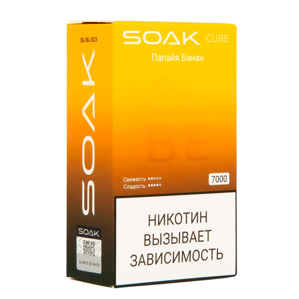 Soak Cube Папайя Банан 7000 Затяжек в Севастополе