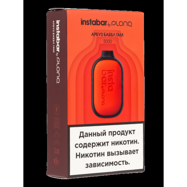 Plonq Instabar Арбуз Баббл Гам (5000 Затяжек) 20 Мг в Севастополе