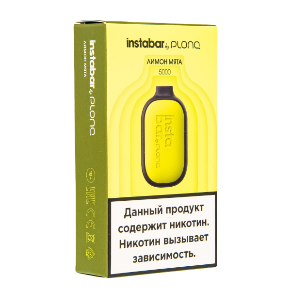 Plonq Instabar Лимон Мята (5000 Затяжек) 20 Мг в Севастополе