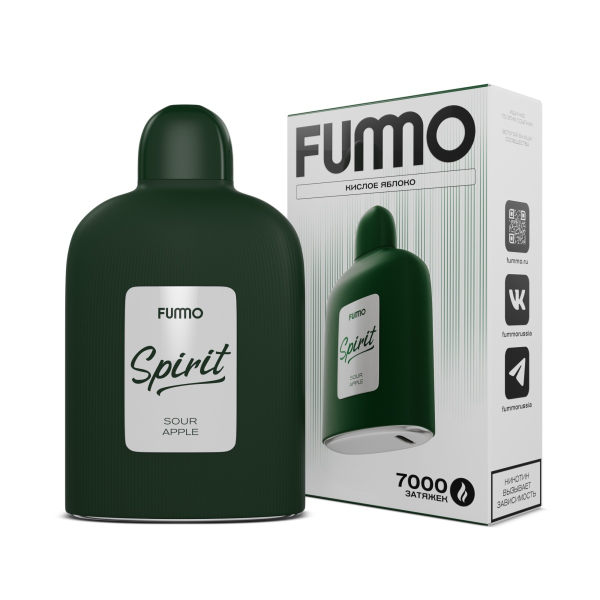 Электронка Fummo Spirit Кислое Яблоко  в Севастополе
