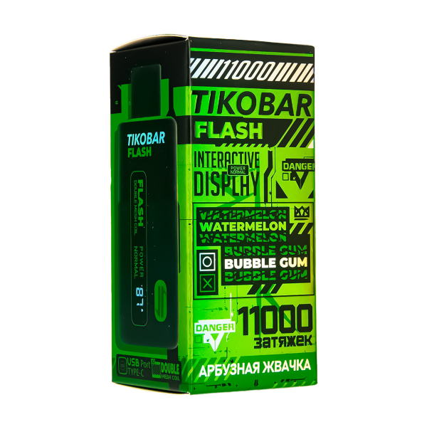 Электронка Tikobar Flash Арбузная Жвачка 11000 Затяжек в Севастополе