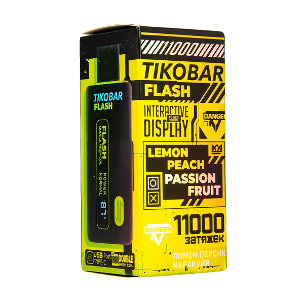 Электронка Tikobar Flash Лимон Персик Маракуйя 11000 Затяжек в Севастополе
