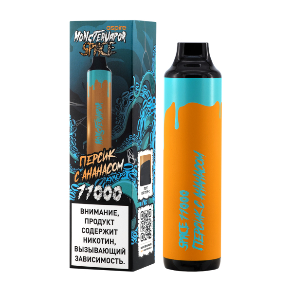 Электронка Monstervapor Space Персик И Ананас (11000 Затяжек) в Севастополе