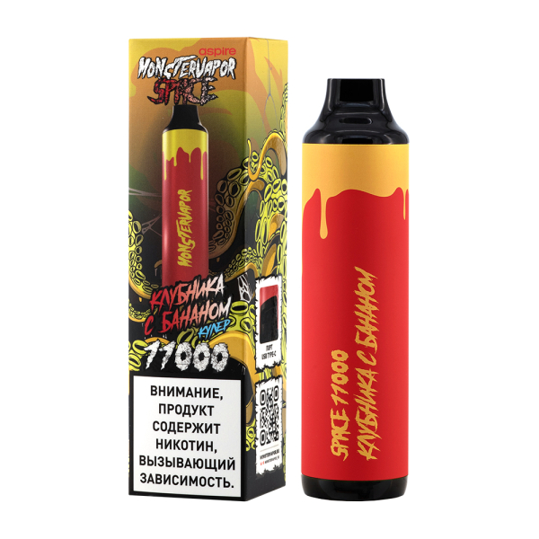 Электронка Monstervapor Space Клубника И Банан (11000 Затяжек) в Севастополе
