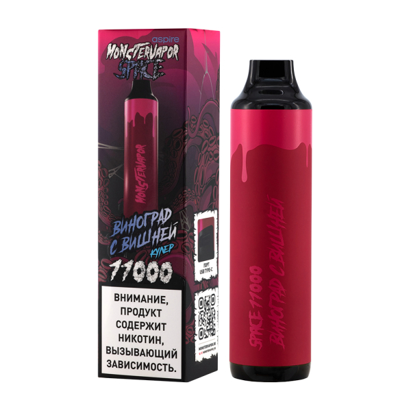 Электронка Monstervapor Space Виноград И Вишня (11000 Затяжек) в Севастополе