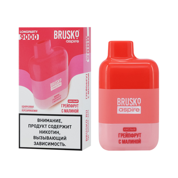 Электронка Brusko Longparty Грейпфрут И Малина (9000 Затяжек) в Севастополе