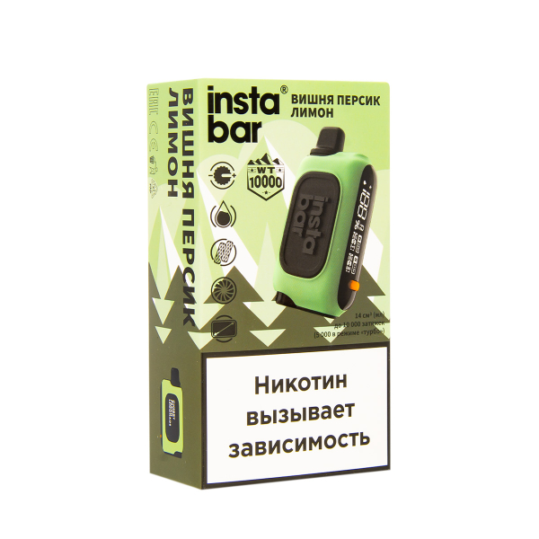 Электронка Plonq Instabar Вишня Персик Лимон (10000 Затяжек) 20 Мг в Севастополе