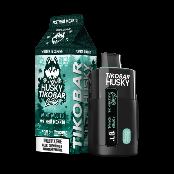 Электронка Tikobar Husky Сибирь Мятный Мохито 12000 Затяжек в Севастополе