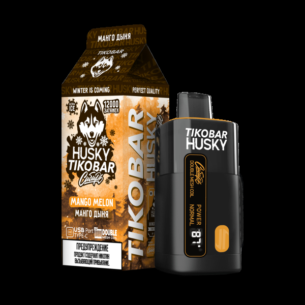 Электронка Tikobar Husky Сибирь Манго Дыня 12000 Затяжек в Севастополе