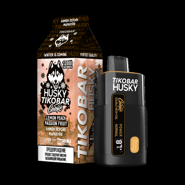 Электронка Tikobar Husky Сибирь Лимон Персик Маракуйя 12000 Затяжек в Севастополе