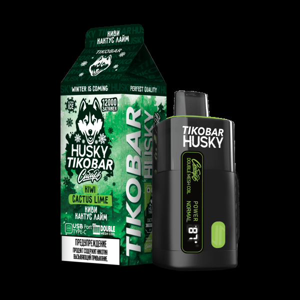 Электронка Tikobar Husky Сибирь Киви Кактус Лайм 12000 Затяжек в Севастополе