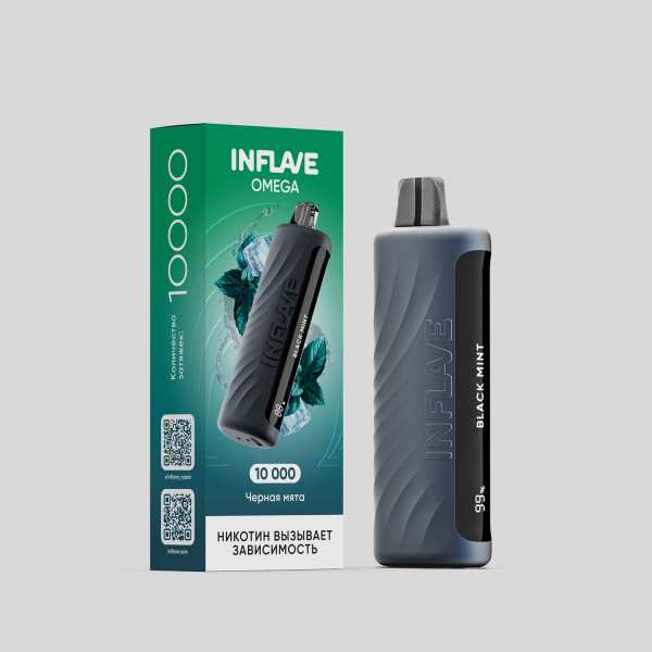 Электронка Inflave Omega Черная Мята (10000 Затяжек) в Севастополе