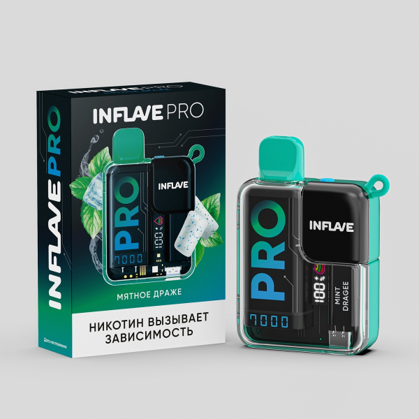 Электронка Inflave Pro Мятное Драже (7000 Затяжек) в Севастополе