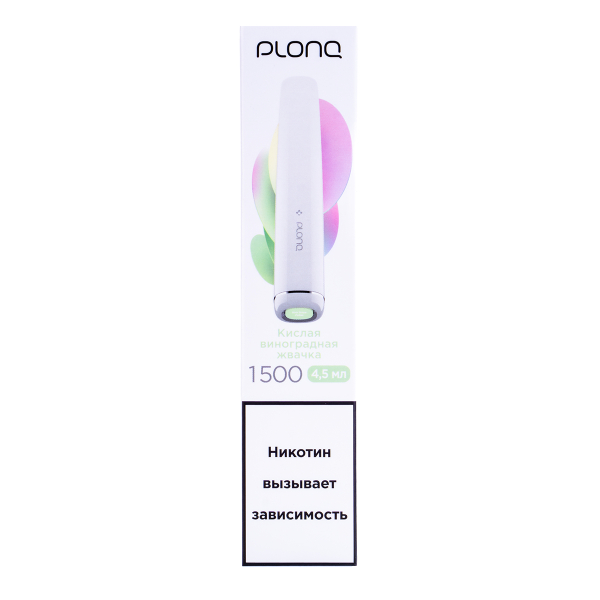 Электронка Plonq Plus Виноградная Жвачка (1500 Затяжек) 20 Мг в Севастополе
