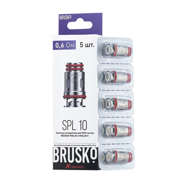Испаритель Brusko Feelin Spl-10, 0.6 Ом, Упак. 5 Шт в Севастополе