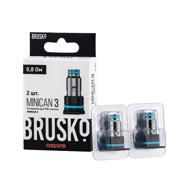 Испаритель Brusko Minican, 3, Af Mesh Coil, 0.8 Ом, Упак. 2 Шт в Севастополе