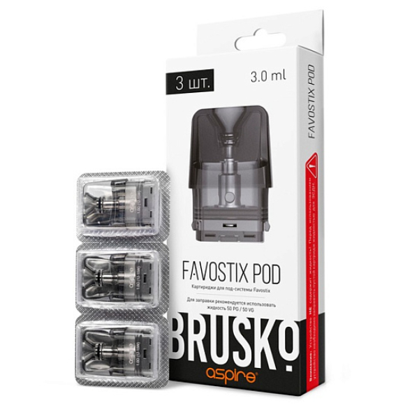 Сменный Картридж Brusko Favostix 0.6 Ом, Упак. 3 Шт в Севастополе