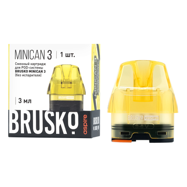Сменный Картридж Brusko Minican 3, (Жёлтый), 3 Мл, Упак. 1 Шт в Севастополе