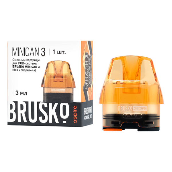 Сменный Картридж Brusko Minican 3, (Оранжевый), 3 Мл, Упак. 1 Шт в Севастополе