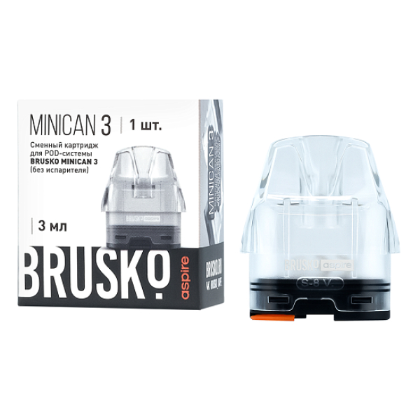 Сменный Картридж Brusko Minican 3, (Прозрачный), 3 Мл, Упак. 1 Шт в Севастополе