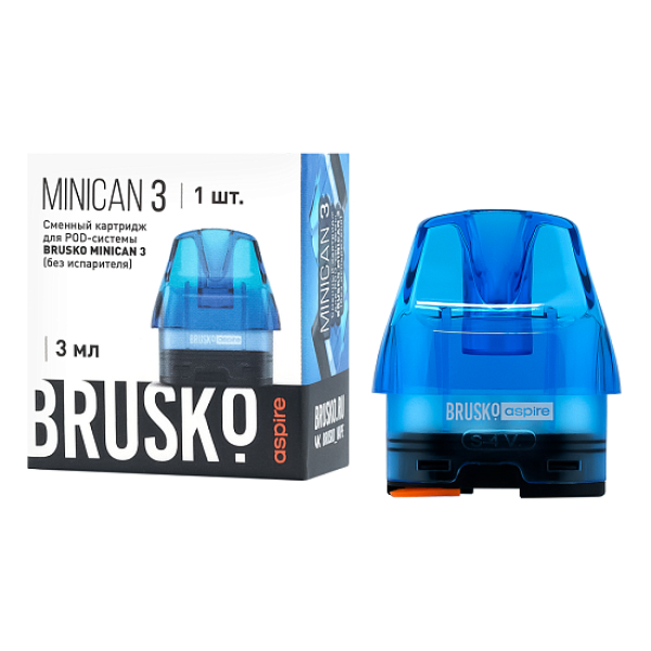 Сменный Картридж Brusko Minican 3, (Синий), 3 Мл, Упак. 1 Шт в Севастополе